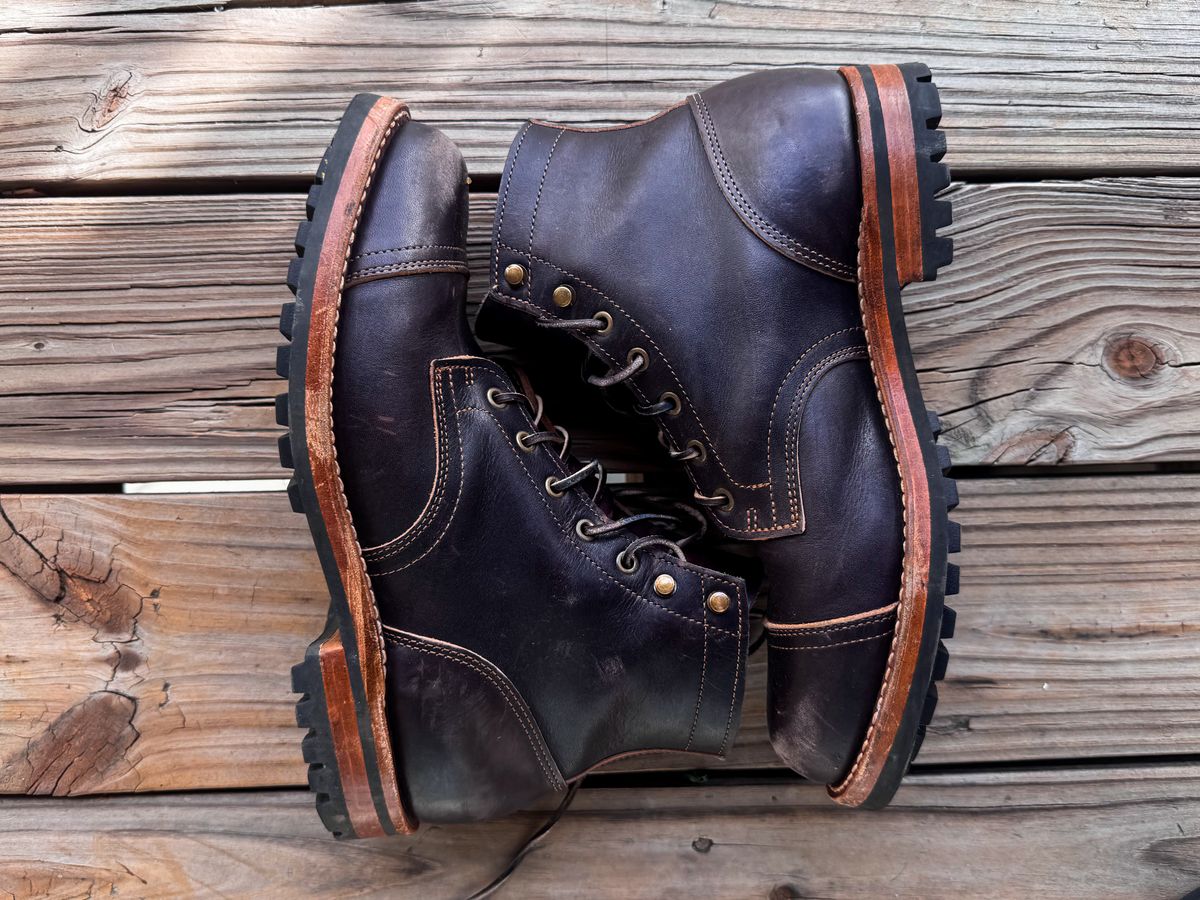 Photo by brian1 on November 2, 2025 of the Truman Cap Toe Boot in Black Teacore.