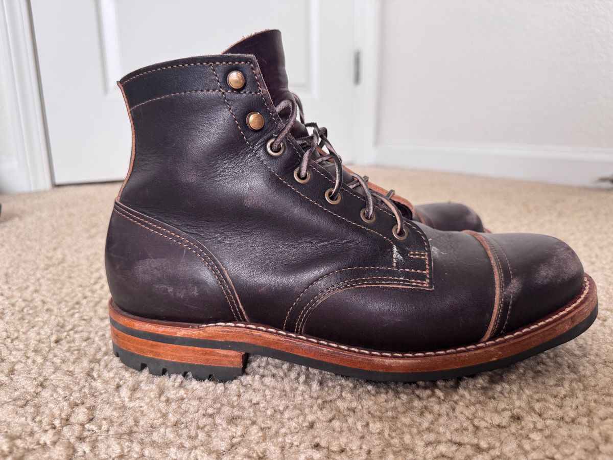 Photo by brian1 on November 2, 2025 of the Truman Cap Toe Boot in Black Teacore.