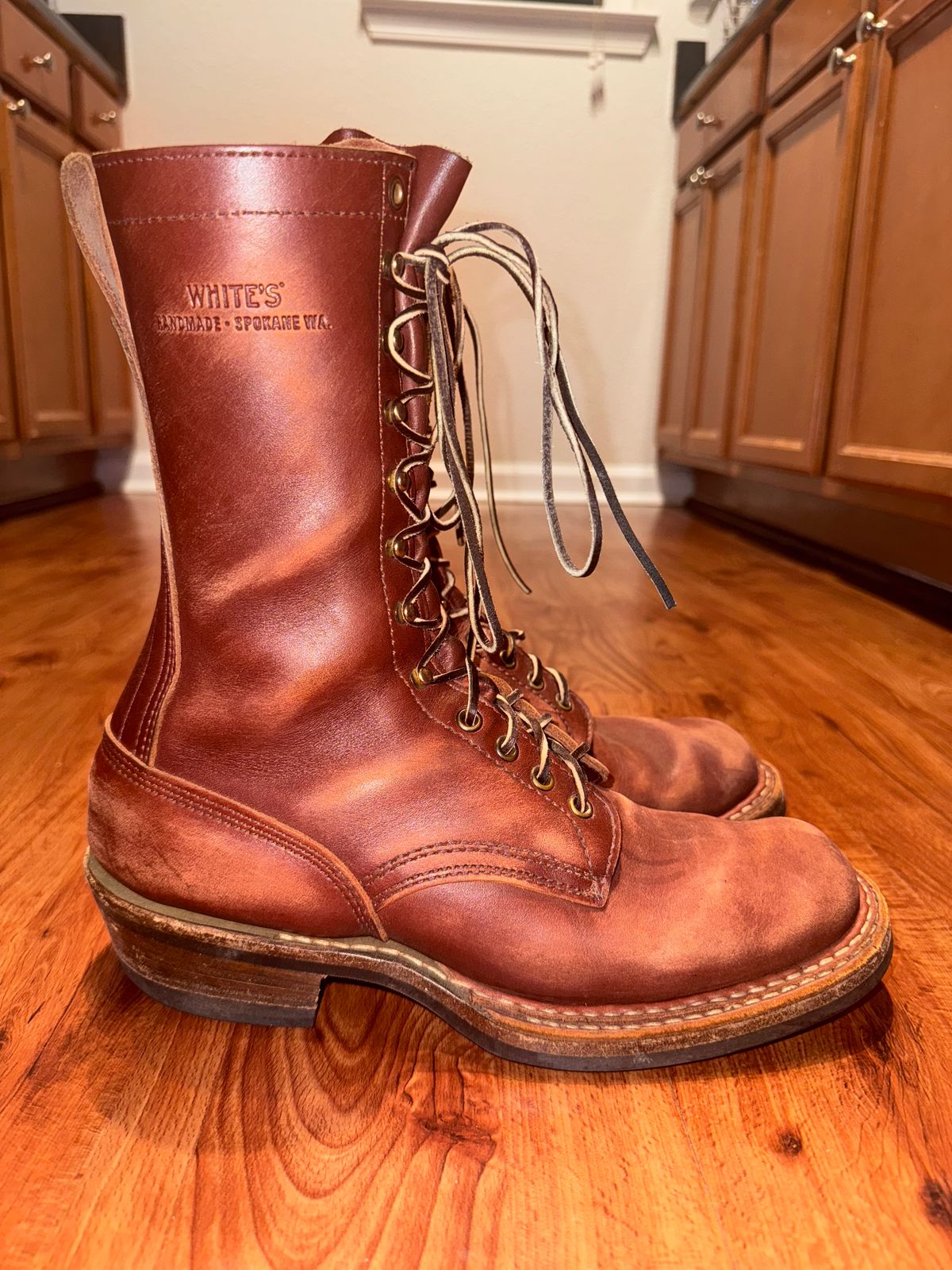 Photo by brian1 on November 24, 2025 of the White's x Rose Anvil Drifter in Seidel Red Dog Oil Tan.