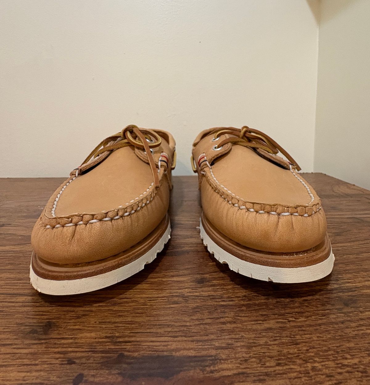 Photo by mailmiomistero on November 6, 2024 of the Rancourt & Co. x Sperry Boat Shoe in Horween Natural Essex.
