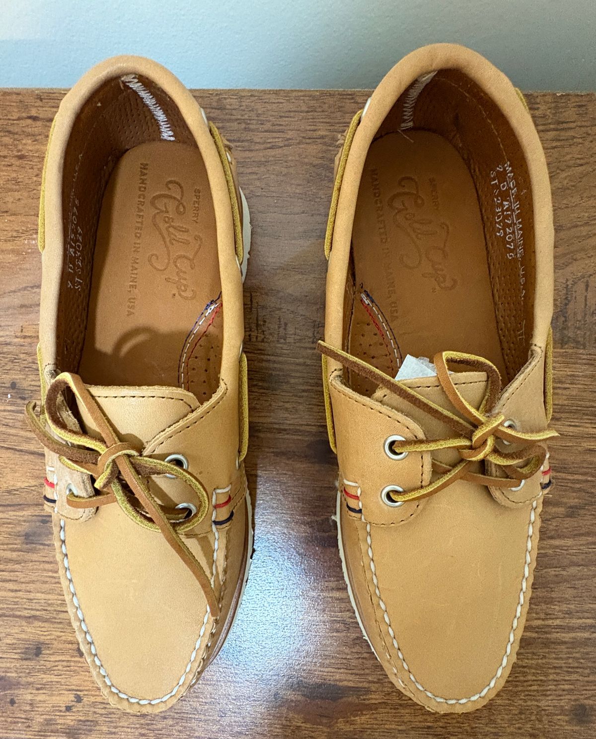 Photo by mailmiomistero on November 6, 2024 of the Rancourt & Co. x Sperry Boat Shoe in Horween Natural Essex.