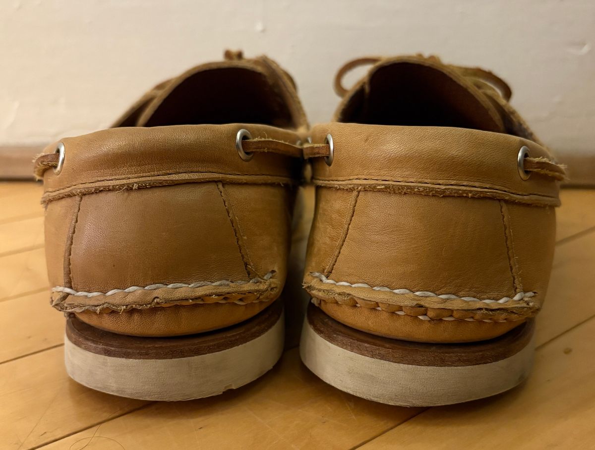 Photo by mailmiomistero on January 6, 2025 of the Rancourt & Co. x Sperry Boat Shoe in Horween Natural Essex.