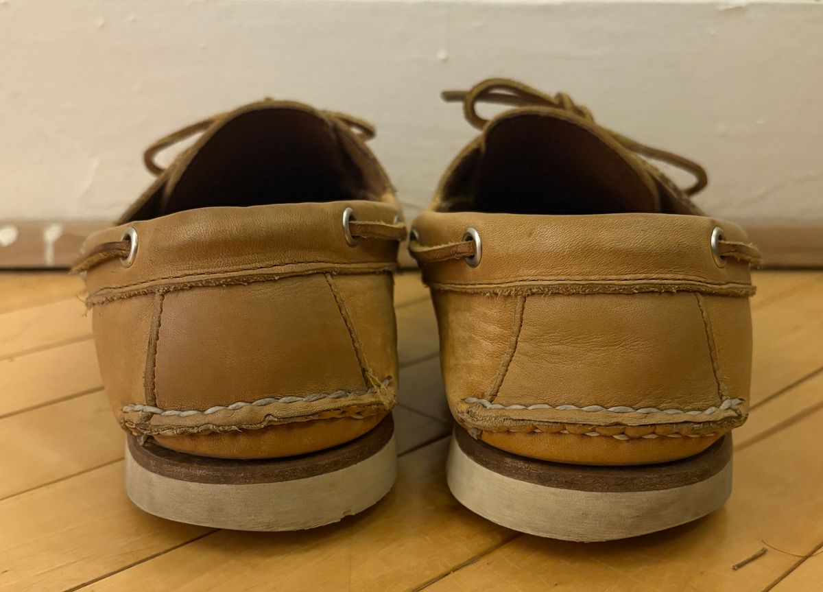 Photo by mailmiomistero on March 4, 2025 of the Rancourt & Co. x Sperry Boat Shoe in Horween Natural Essex.