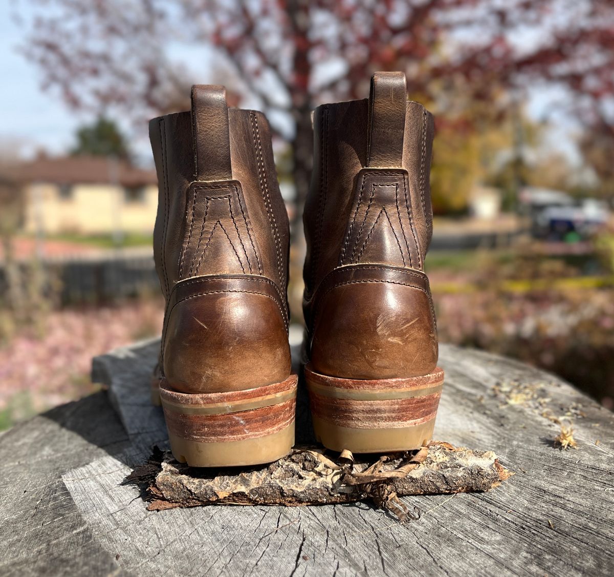 Photo by bamcg on November 1, 2025 of the Nicks Work Chelsea in Horween Predator Natural.