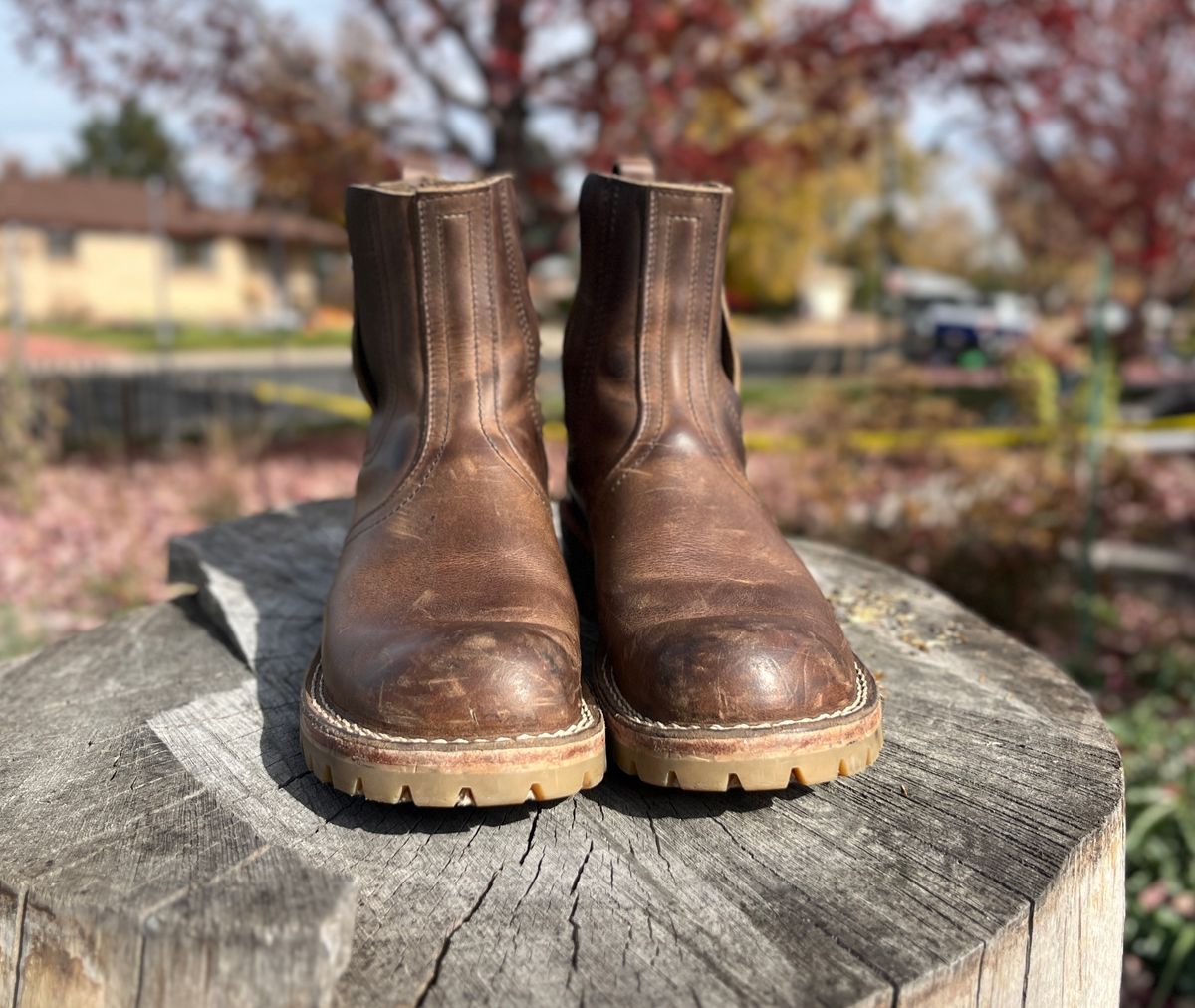 Photo by bamcg on November 1, 2025 of the Nicks Work Chelsea in Horween Predator Natural.