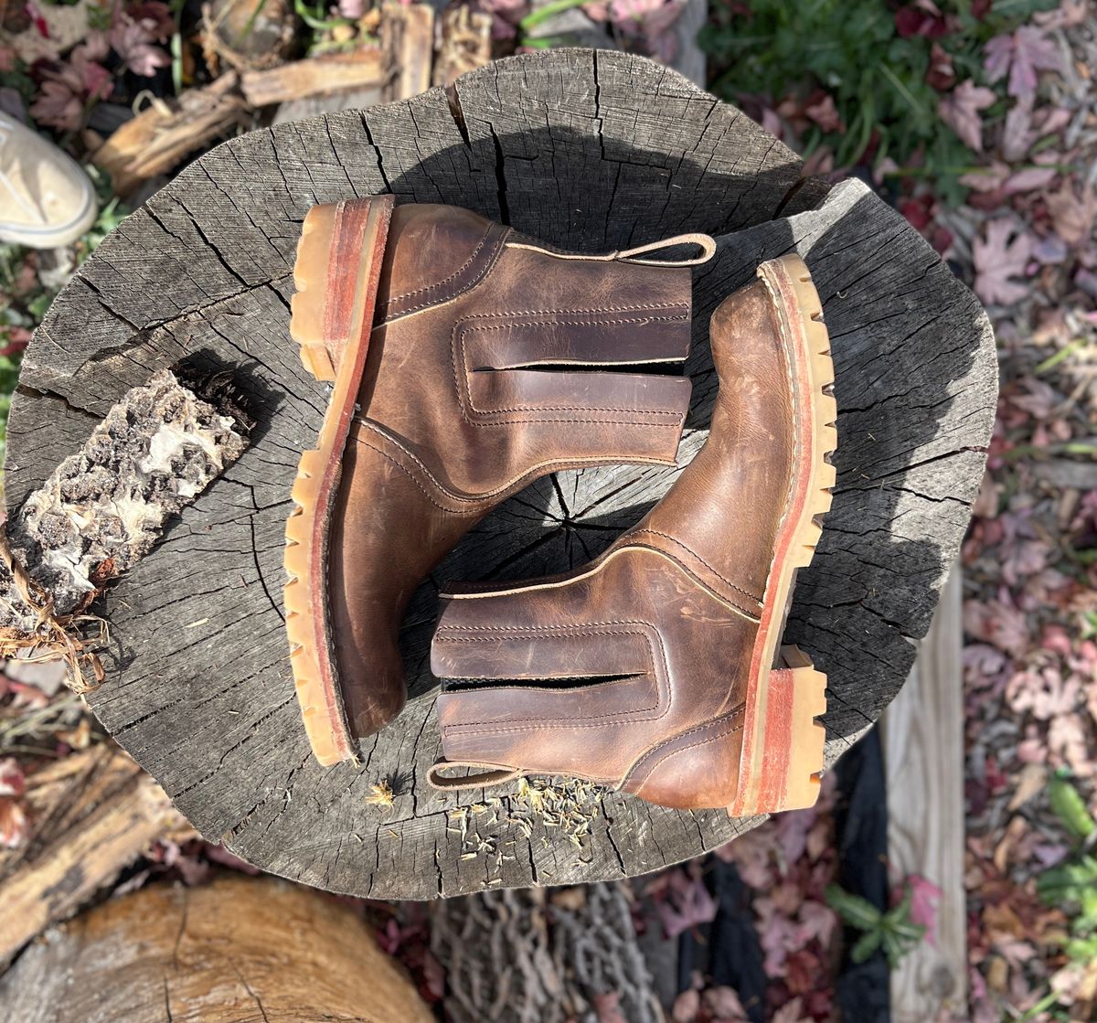 Photo by bamcg on November 1, 2025 of the Nicks Work Chelsea in Horween Predator Natural.