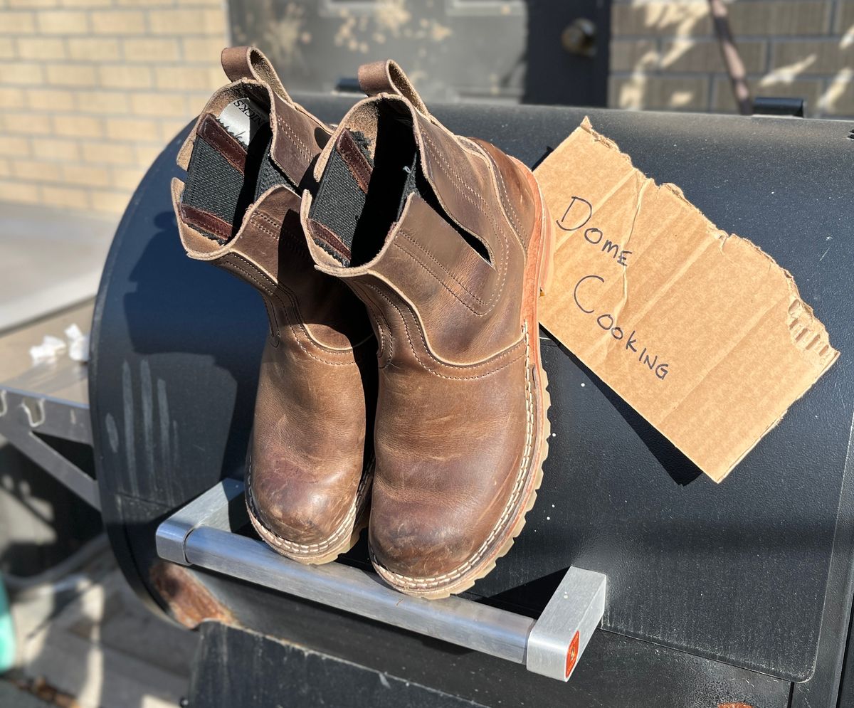 Photo by bamcg on November 1, 2025 of the Nicks Work Chelsea in Horween Predator Natural.