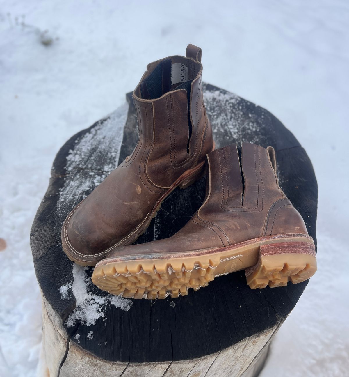 Photo by bamcg on December 5, 2025 of the Nicks Work Chelsea in Horween Predator Natural.
