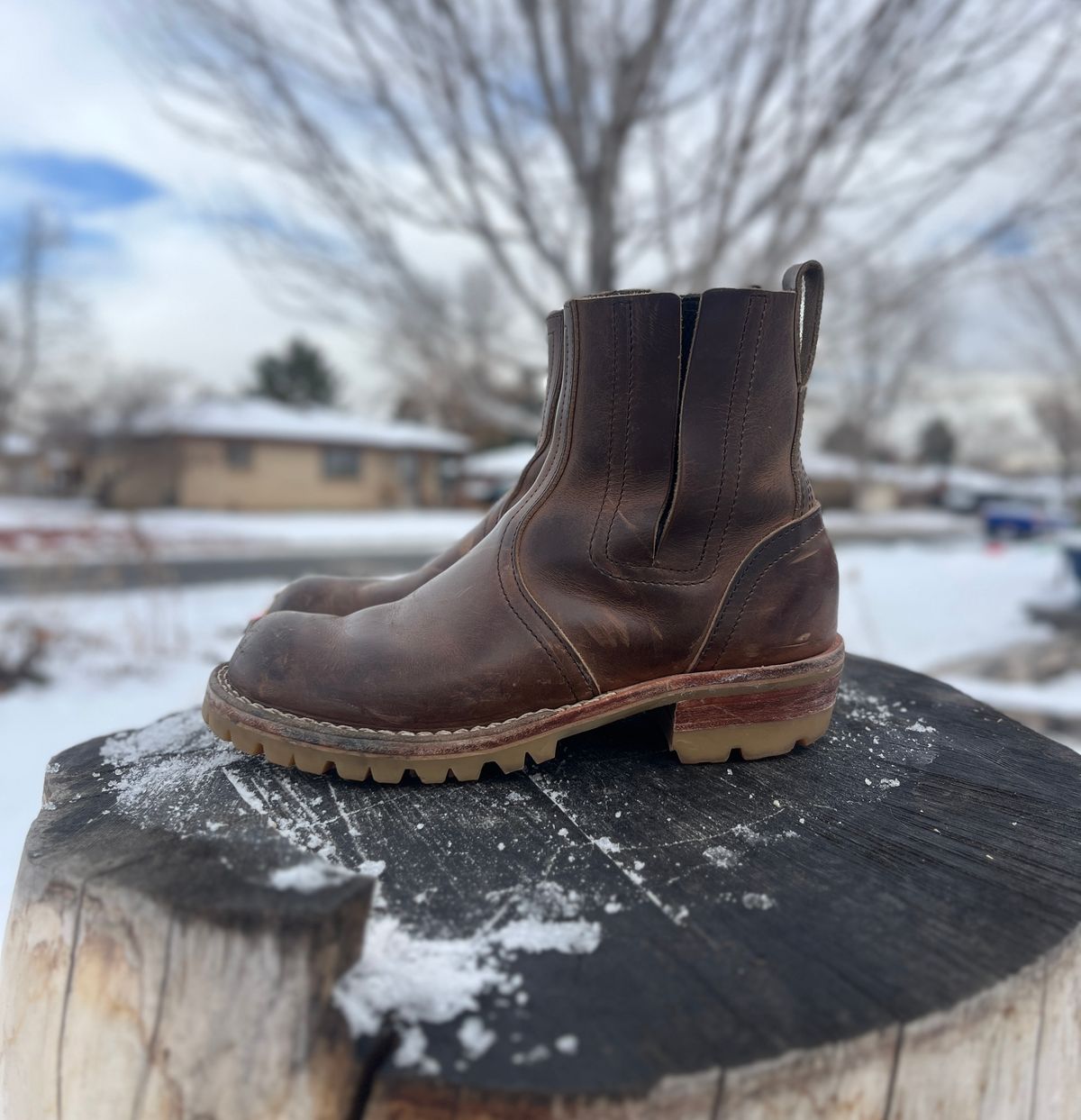 Photo by bamcg on December 5, 2025 of the Nicks Work Chelsea in Horween Predator Natural.