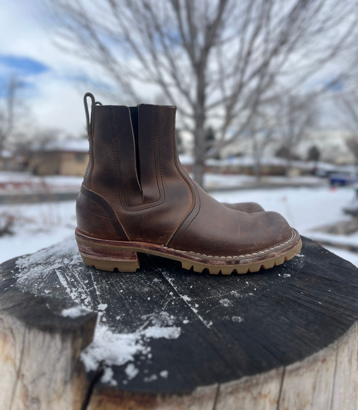 Photo by bamcg on December 5, 2025 of the Nicks Work Chelsea in Horween Predator Natural.