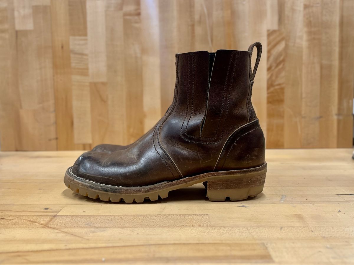 Photo by bamcg on March 4, 2026 of the Nicks Work Chelsea in Horween Predator Natural.