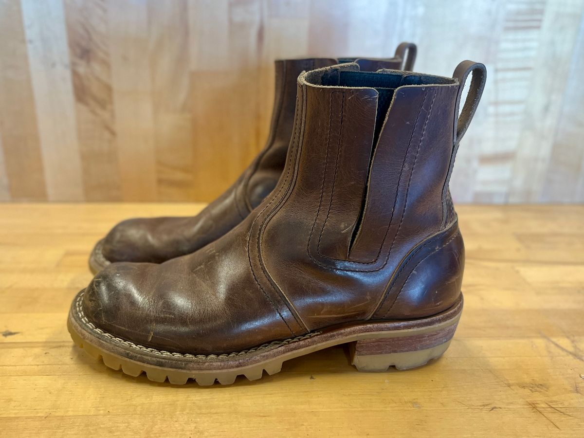 Photo by bamcg on April 2, 2026 of the Nicks Work Chelsea in Horween Predator Natural.
