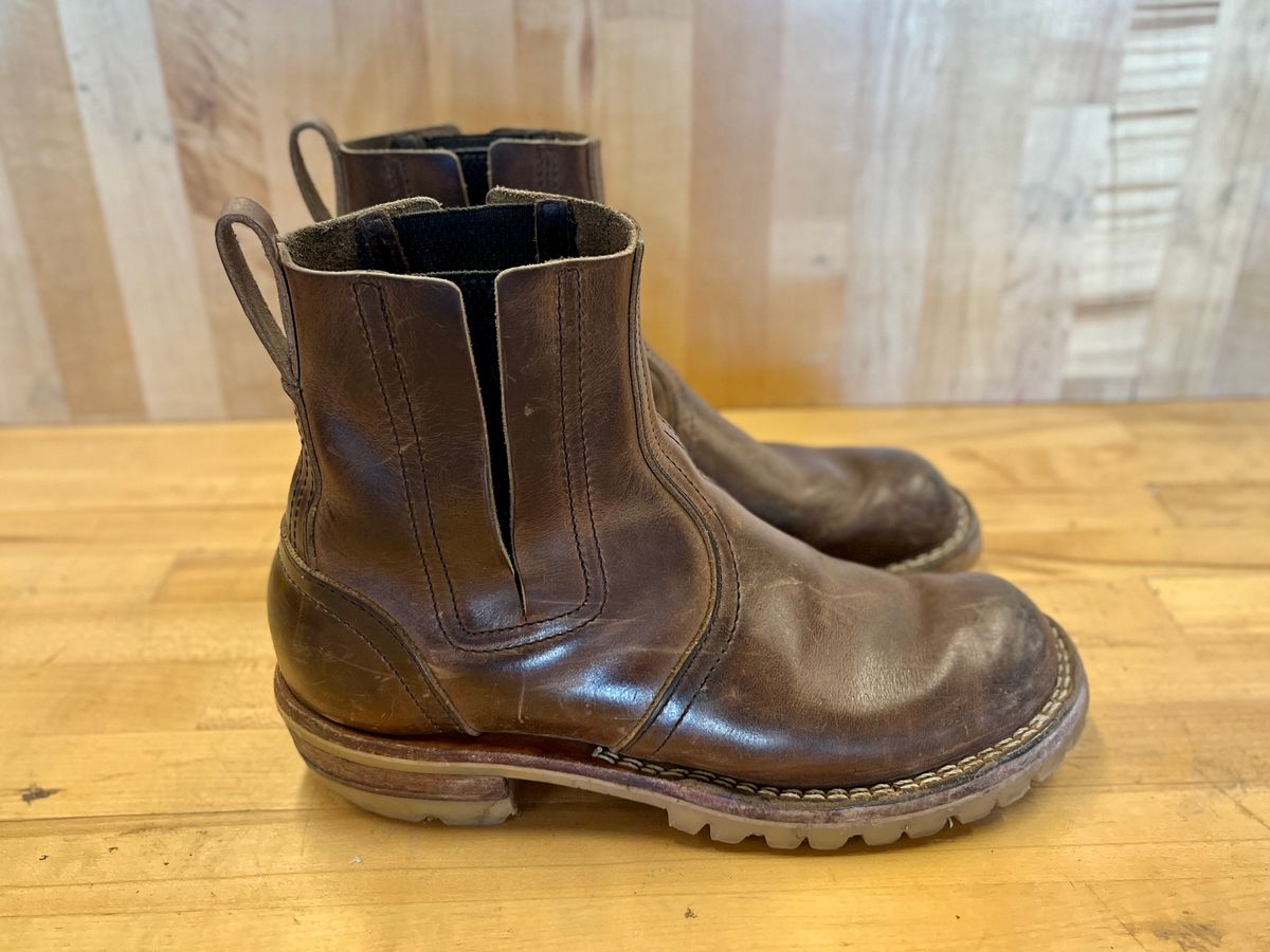 Photo by bamcg on April 2, 2026 of the Nicks Work Chelsea in Horween Predator Natural.