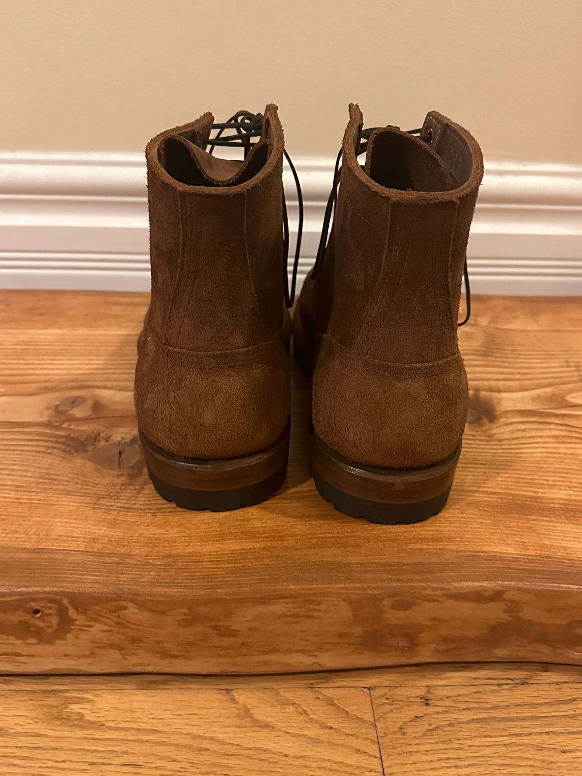 Photo by MidwestIsBest on November 6, 2024 of the White's MP-Sherman Plain Toe in Seidel Distressed Roughout.