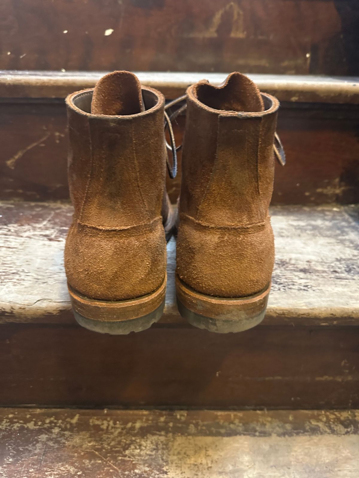 Photo by MidwestIsBest on January 5, 2025 of the White's MP-Sherman Plain Toe in Seidel Distressed Roughout.
