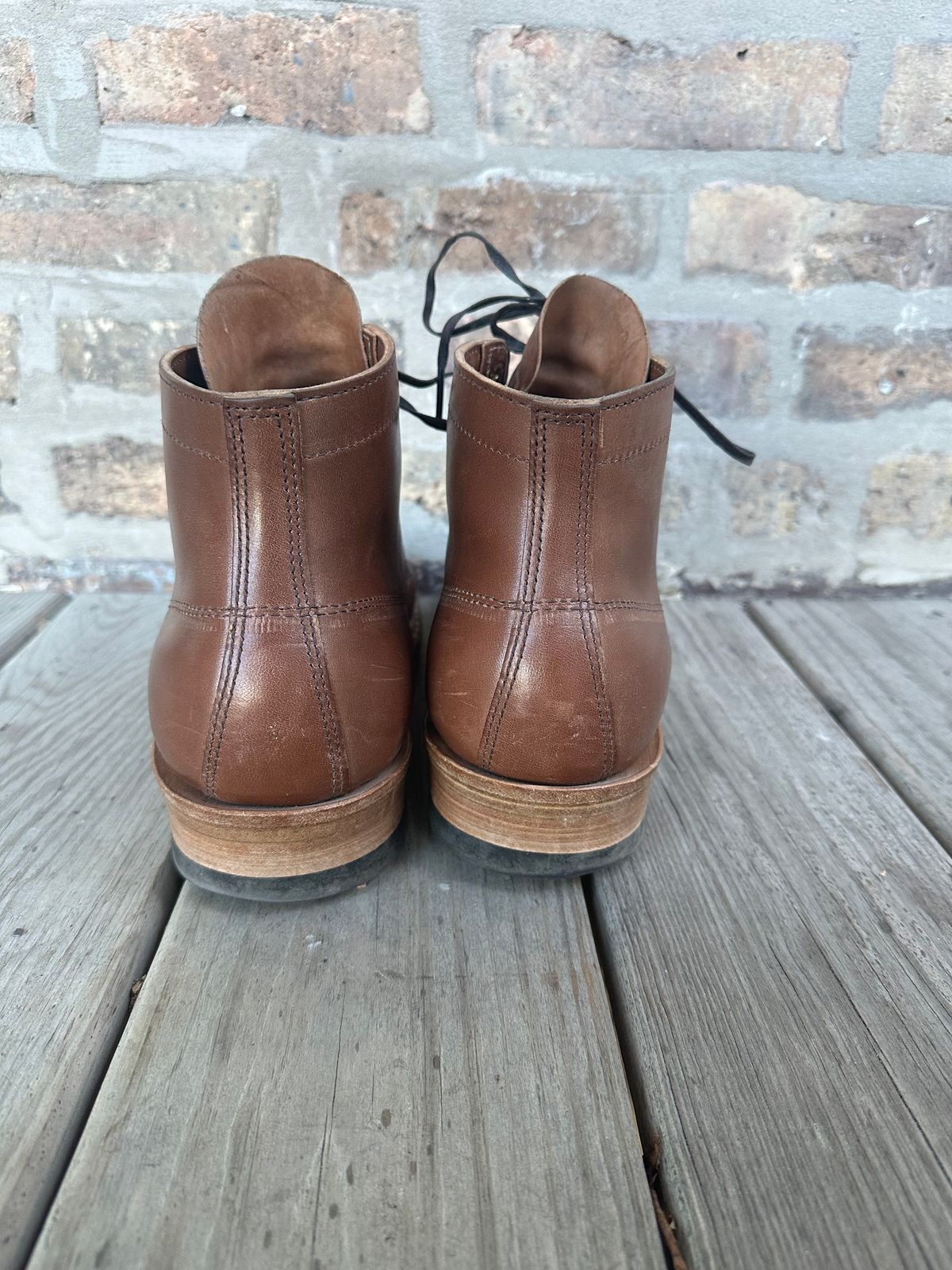 Photo by MidwestIsBest on November 5, 2025 of the White's Semi-Dress in Maryam Toscanello Horsebutt.