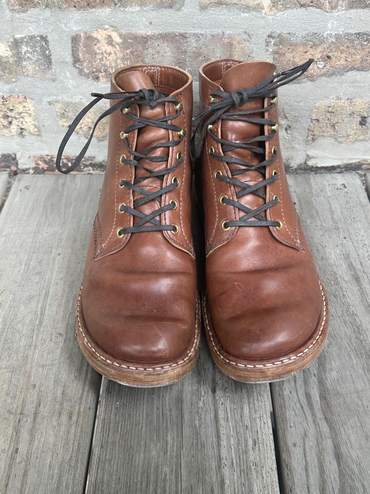 Photo by MidwestIsBest on February 5, 2026 of the White's Semi-Dress in Maryam Toscanello Horsebutt.