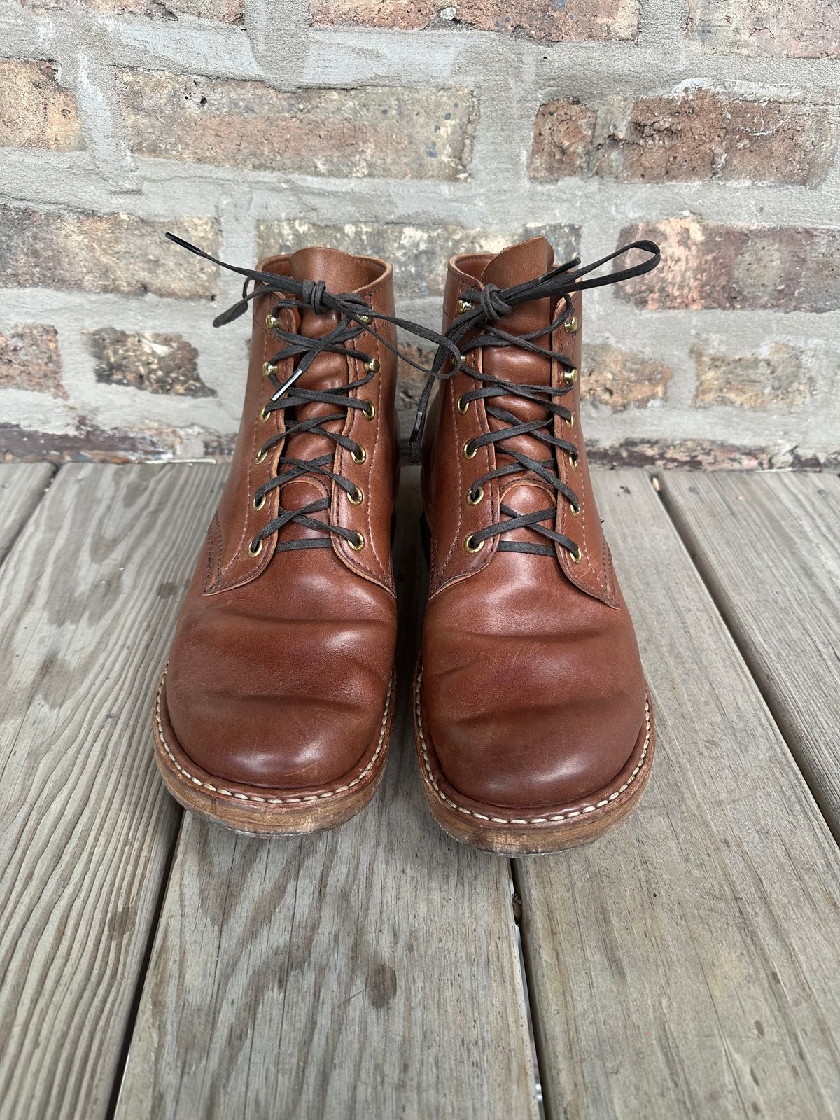 Photo by MidwestIsBest on April 3, 2026 of the White's Semi-Dress in Maryam Toscanello Horsebutt.