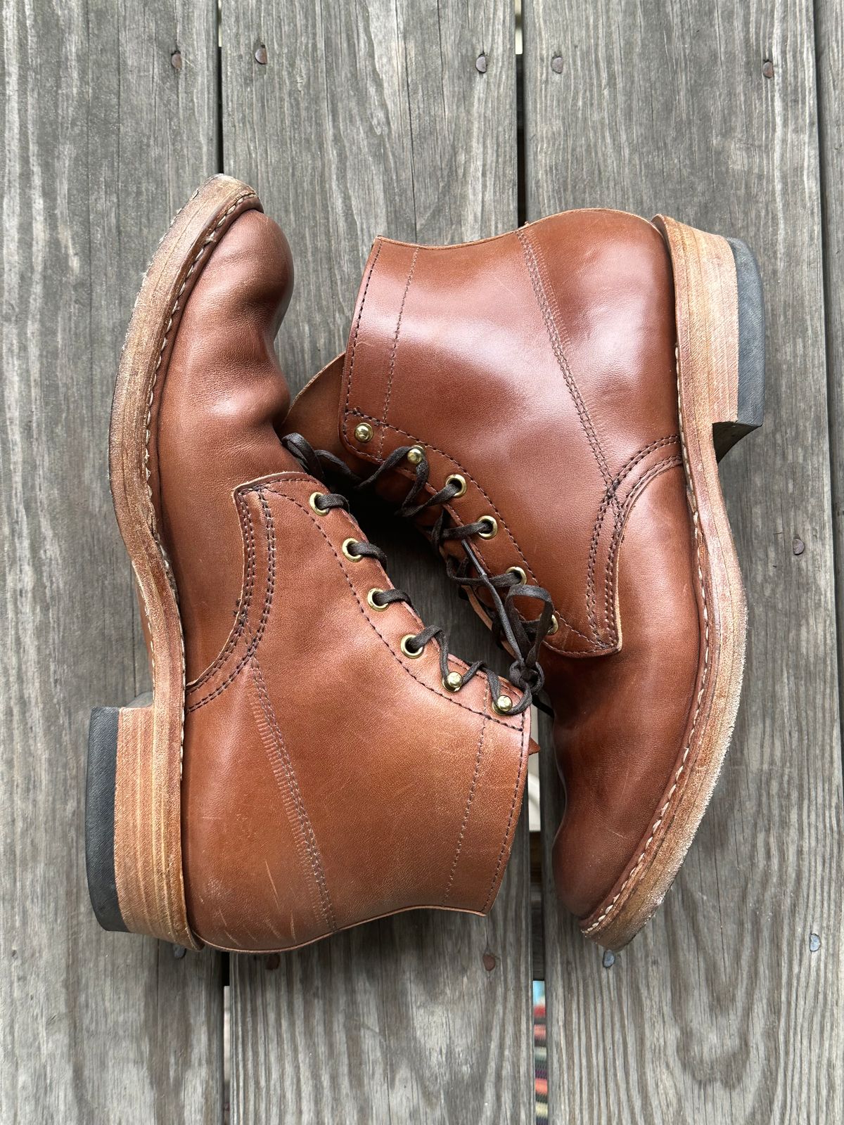 Photo by MidwestIsBest on April 3, 2026 of the White's Semi-Dress in Maryam Toscanello Horsebutt.