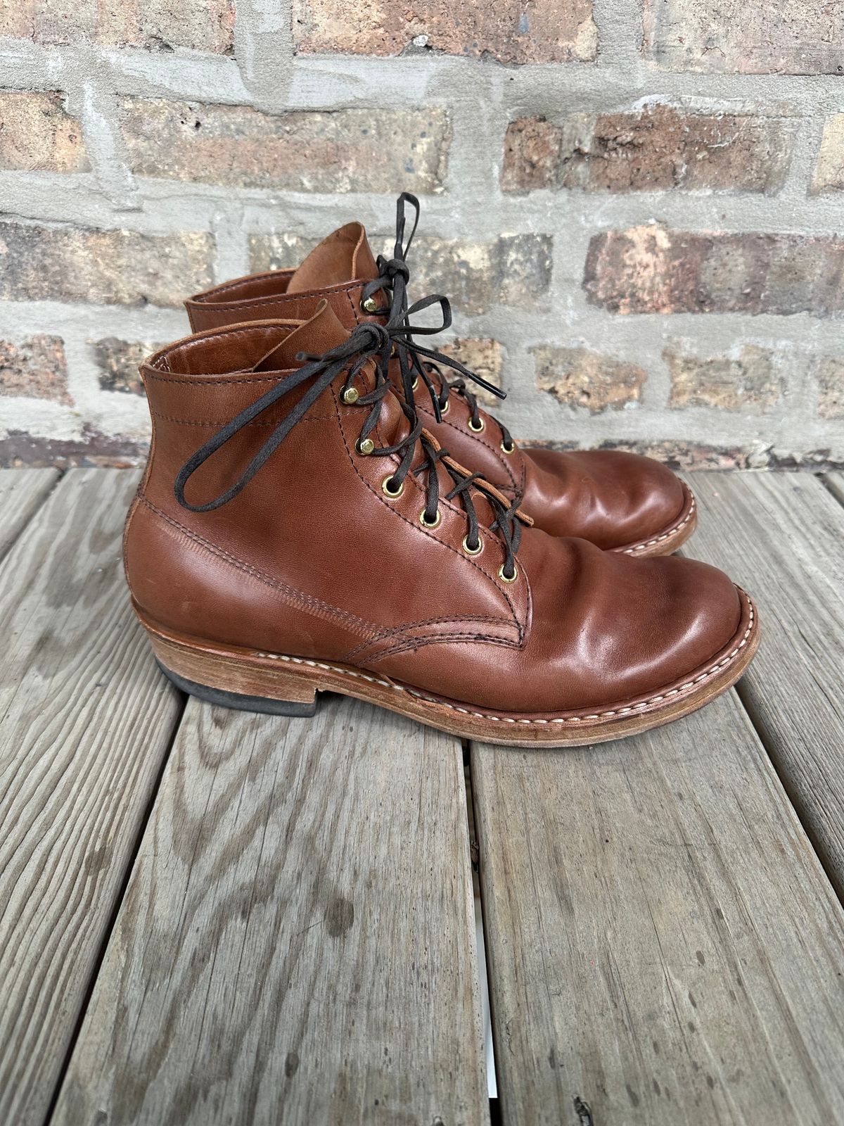 Photo by MidwestIsBest on April 3, 2026 of the White's Semi-Dress in Maryam Toscanello Horsebutt.