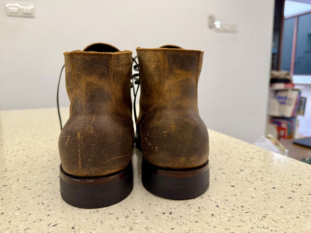 Photo by chfoong on January 27, 2025 of the Viberg Service Boot in Rawhide Waxy Commander.