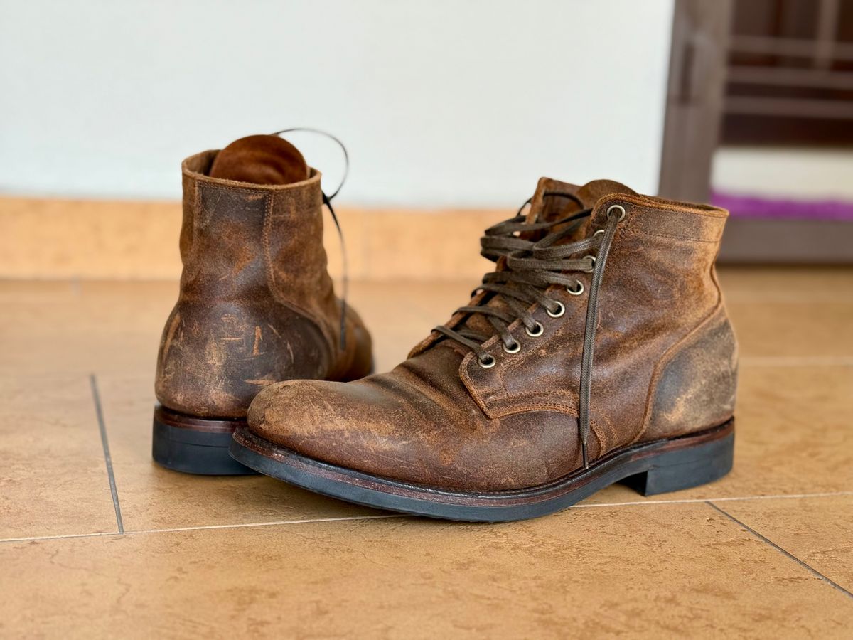 Photo by chfoong on April 30, 2025 of the Viberg Service Boot in Rawhide Waxy Commander.