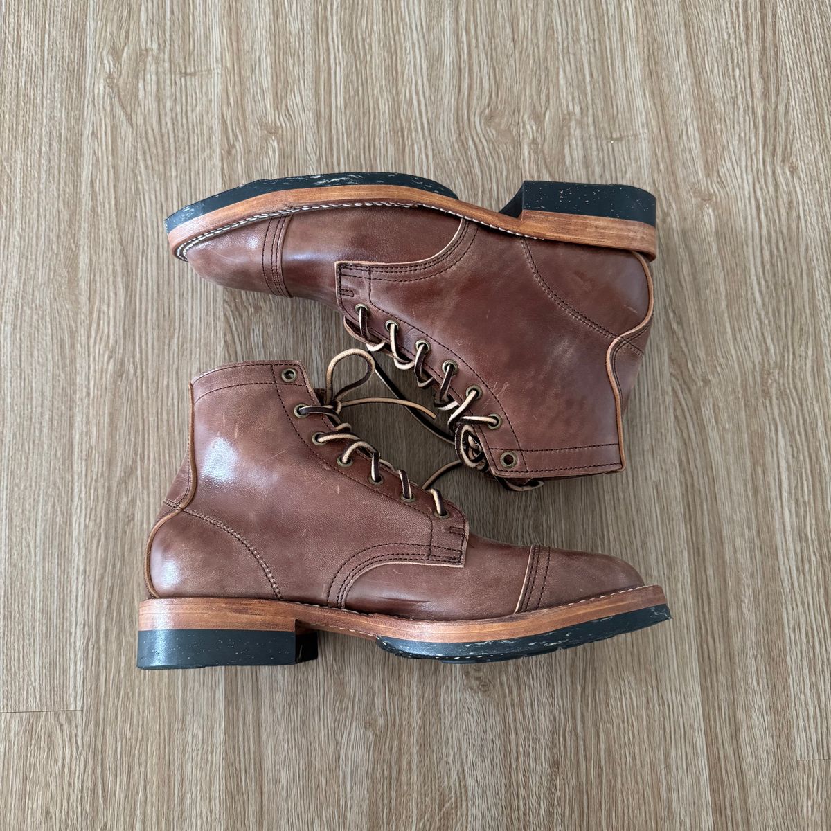 Photo by RidgeG on February 18, 2025 of the Truman Cap Toe Boot in Maryam Toscanello TPR Horsebutt.