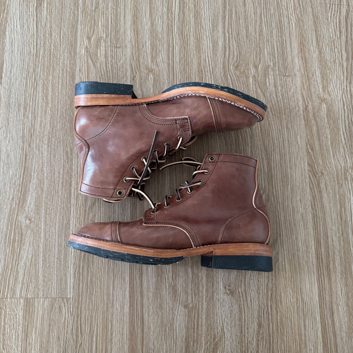 Photo by RidgeG on February 18, 2025 of the Truman Cap Toe Boot in Maryam Toscanello TPR Horsebutt.