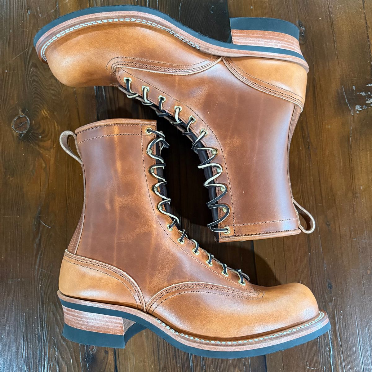 Photo by dyl on May 22, 2026 of the Nicks Lace To Toe in Wickett & Craig Natural Double Stuffed.
