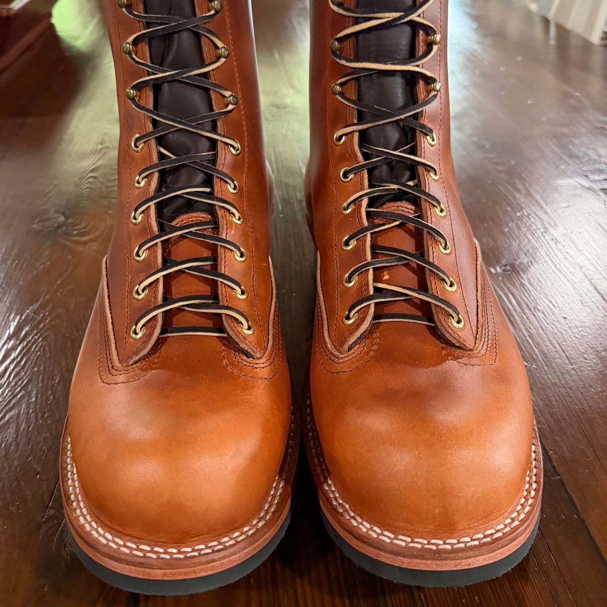 Photo by dyl on May 22, 2026 of the Nicks Lace To Toe in Wickett & Craig Natural Double Stuffed.