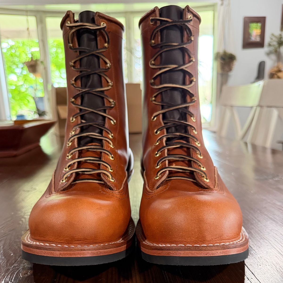Photo by dyl on May 22, 2026 of the Nicks Lace To Toe in Wickett & Craig Natural Double Stuffed.