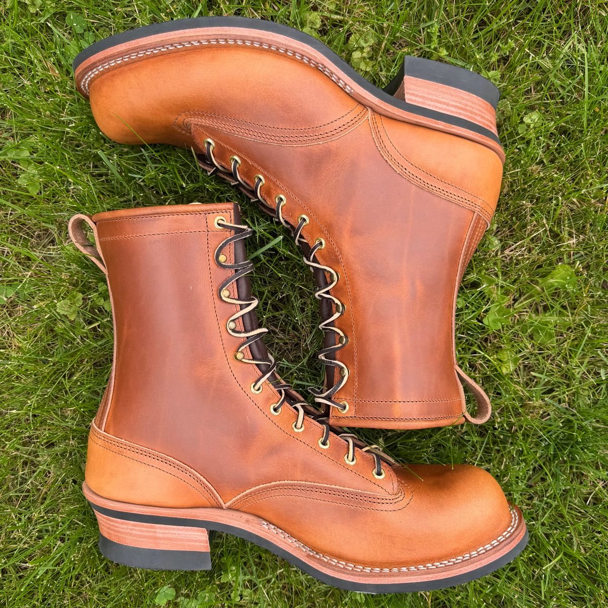 Photo by dyl on May 22, 2026 of the Nicks Lace To Toe in Wickett & Craig Natural Double Stuffed.
