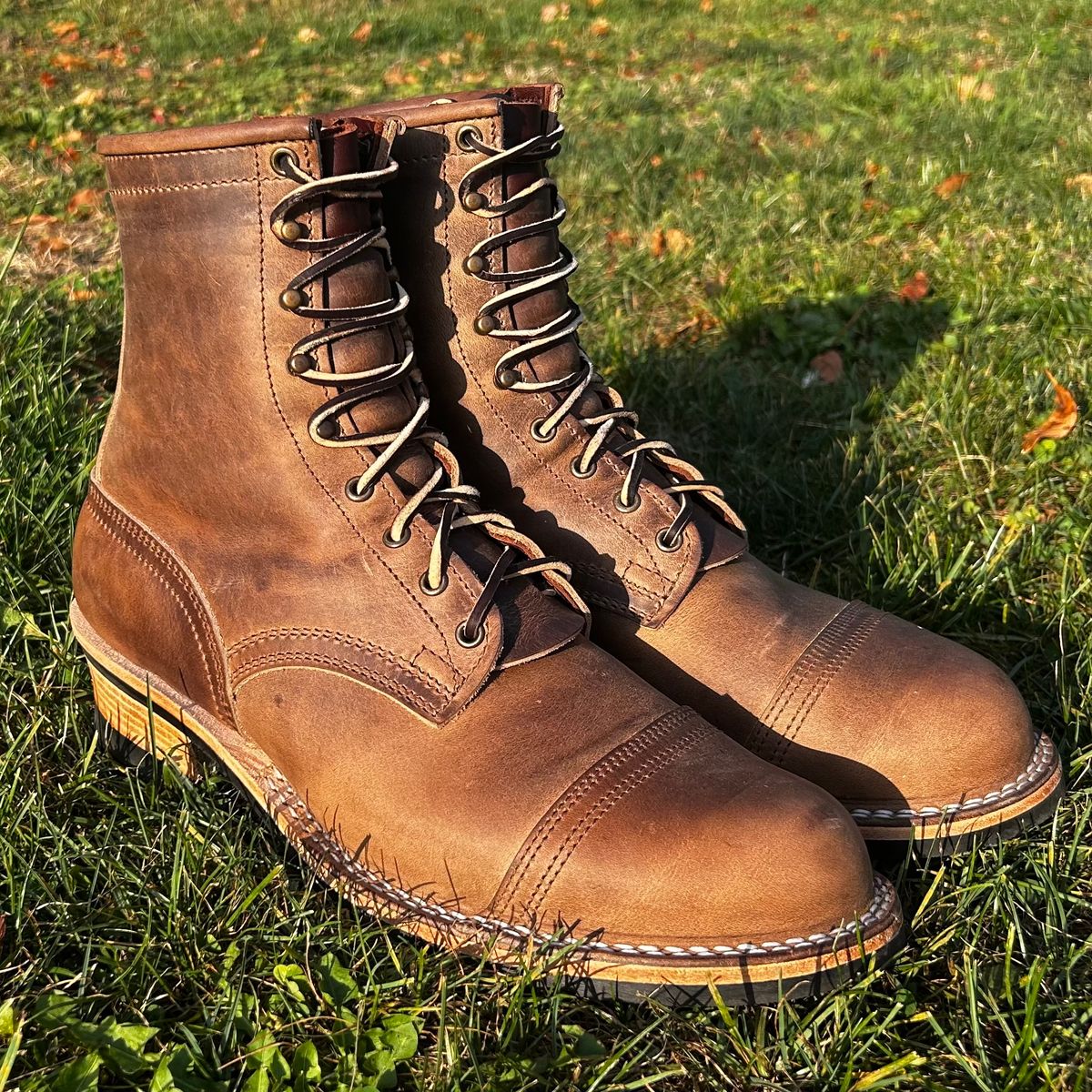 Photo by dyl on September 17, 2025 of the Nicks Custom Model in Horween Natural Predator.