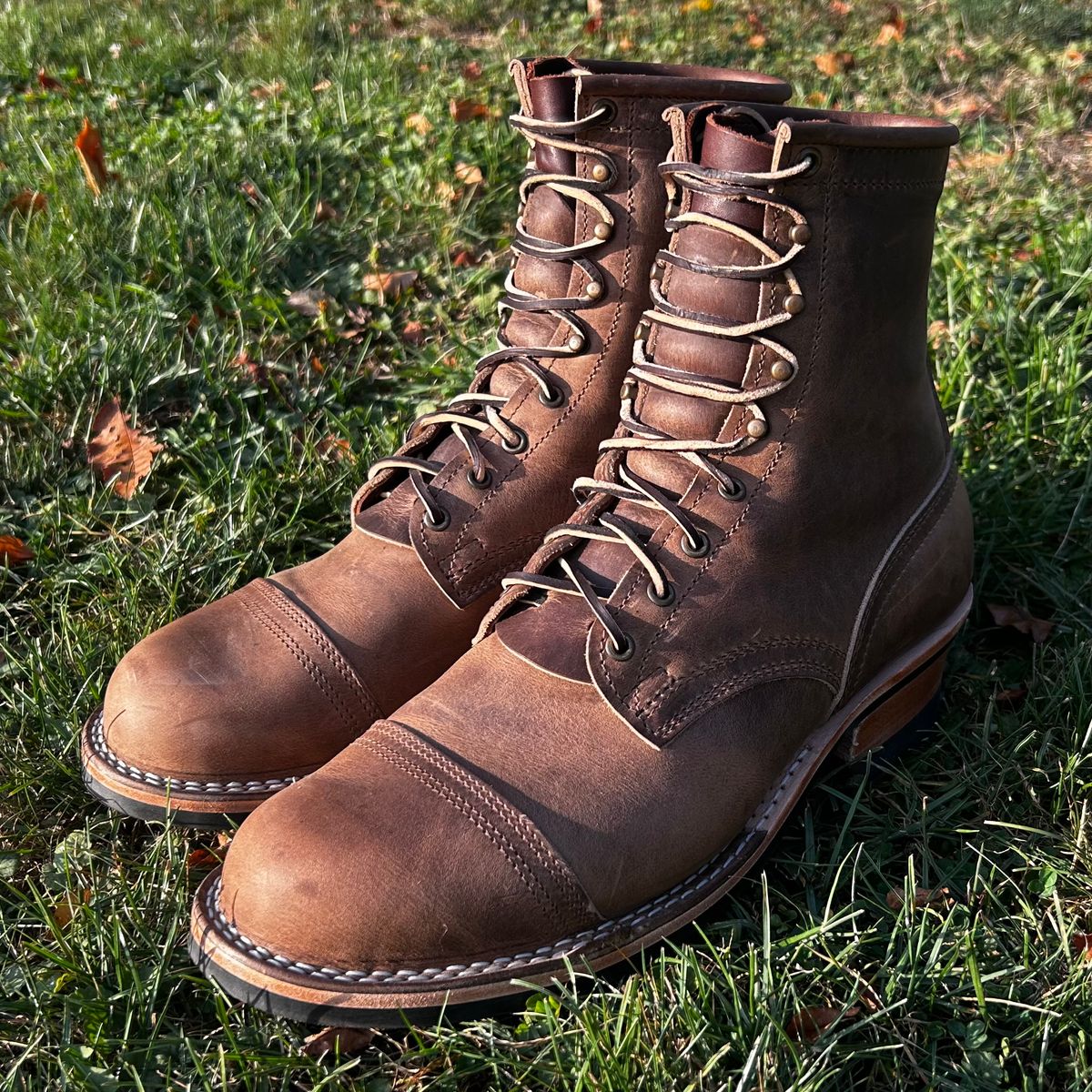 Photo by dyl on September 17, 2025 of the Nicks Custom Model in Horween Natural Predator.