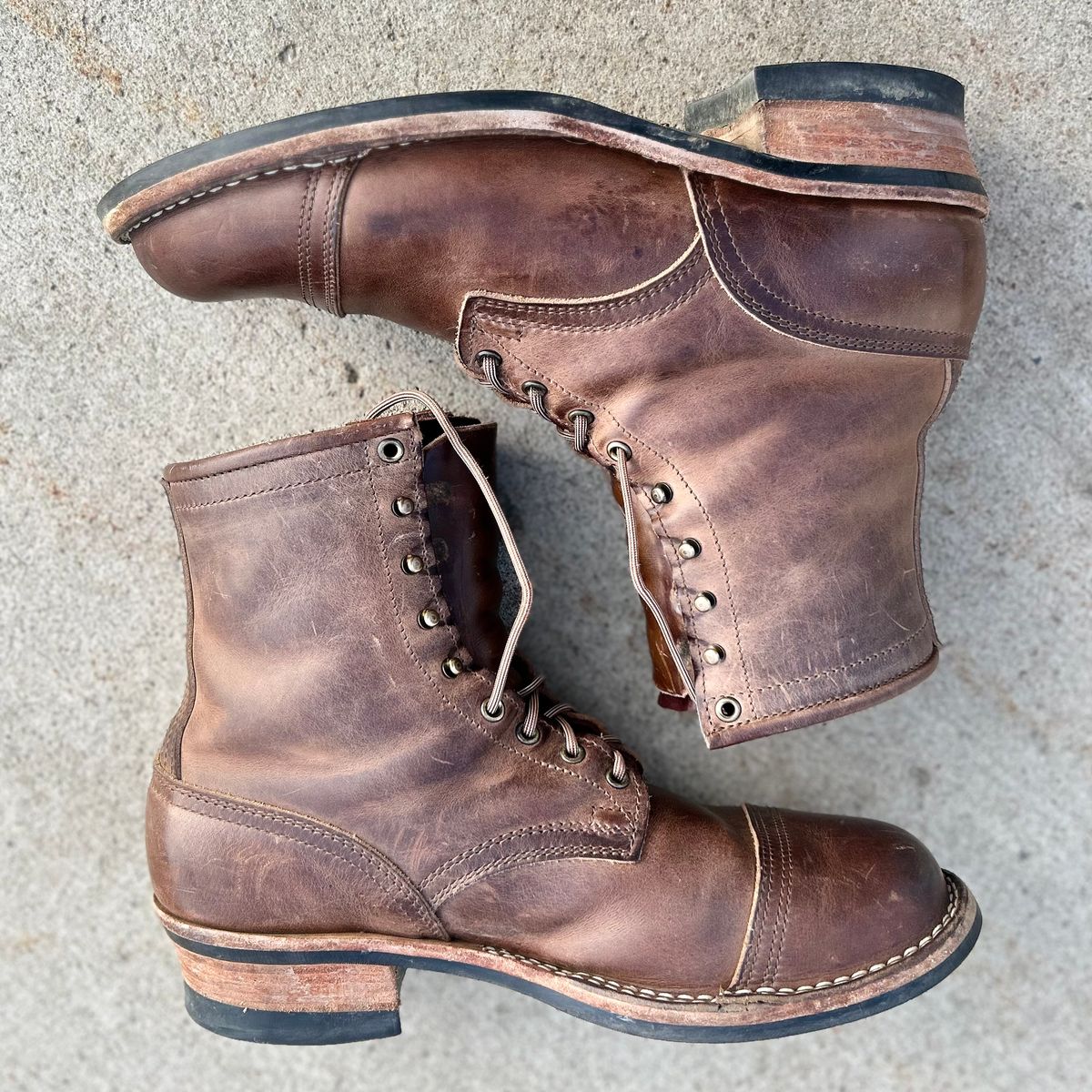 Photo by dyl on March 24, 2026 of the Nicks Custom Model in Horween Natural Predator.