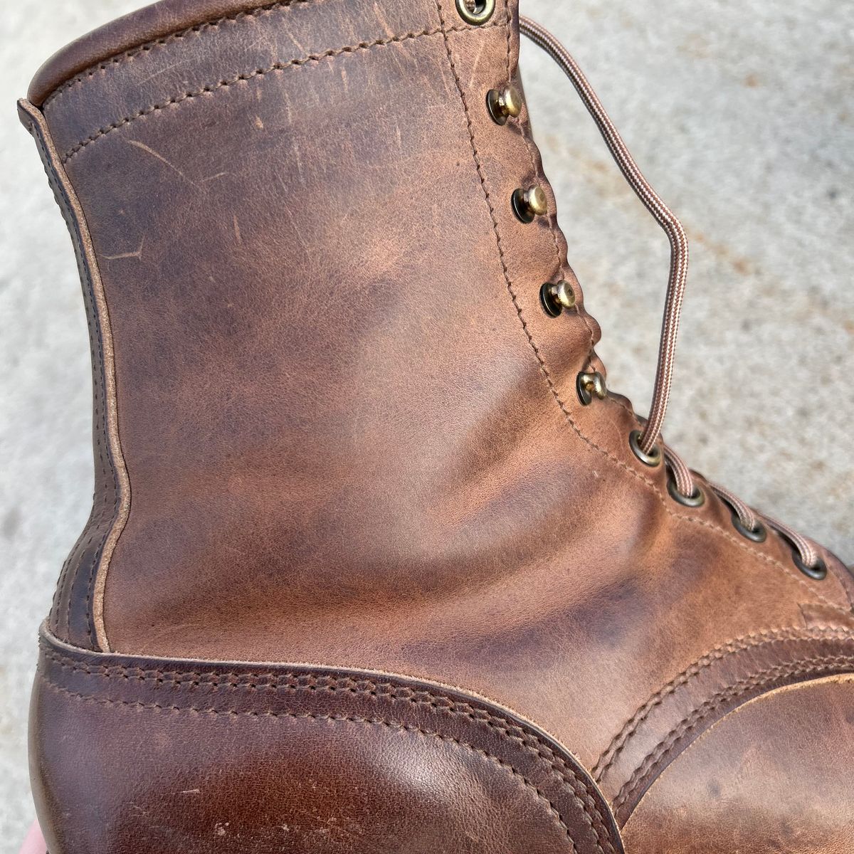 Photo by dyl on March 24, 2026 of the Nicks Custom Model in Horween Natural Predator.