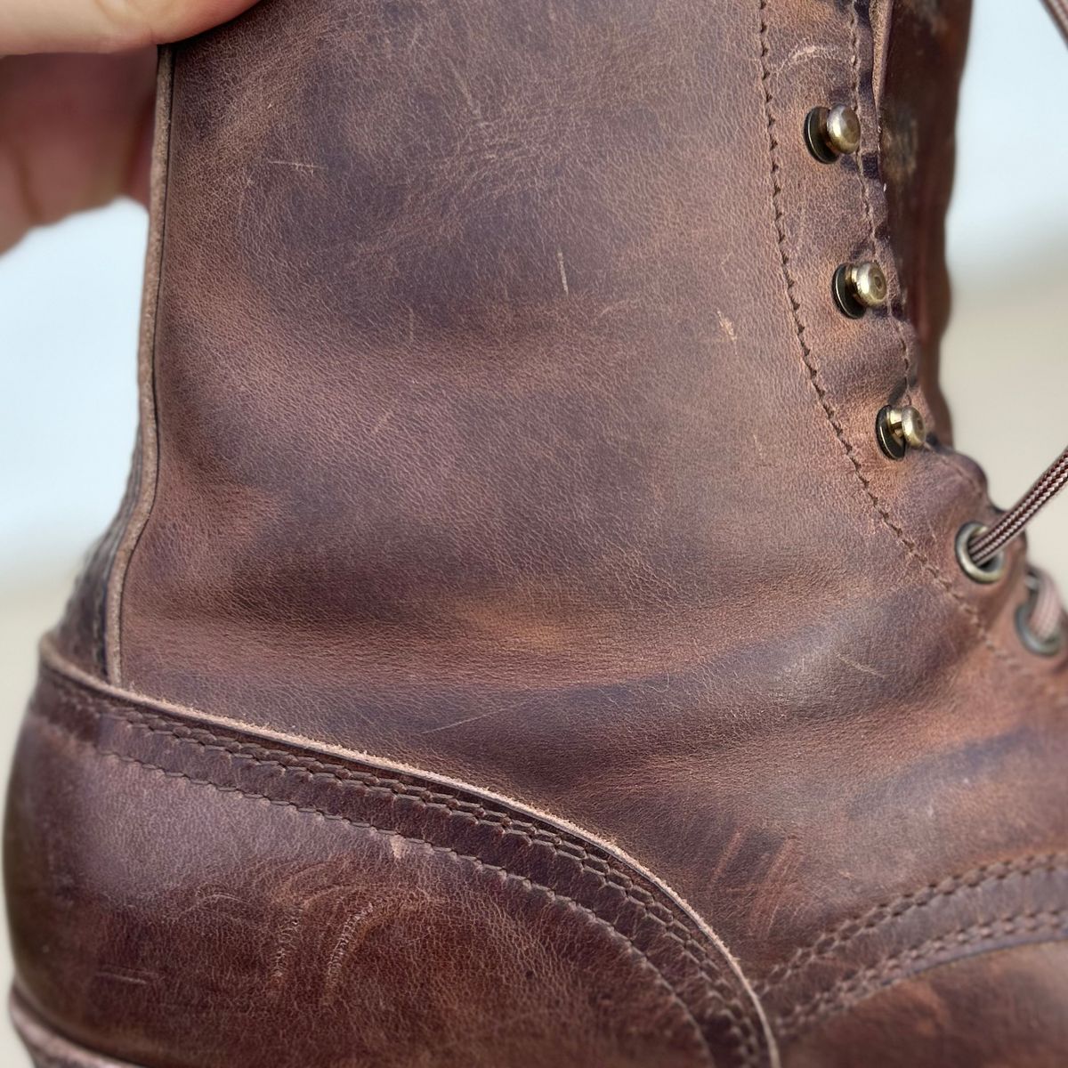 Photo by dyl on March 24, 2026 of the Nicks Custom Model in Horween Natural Predator.