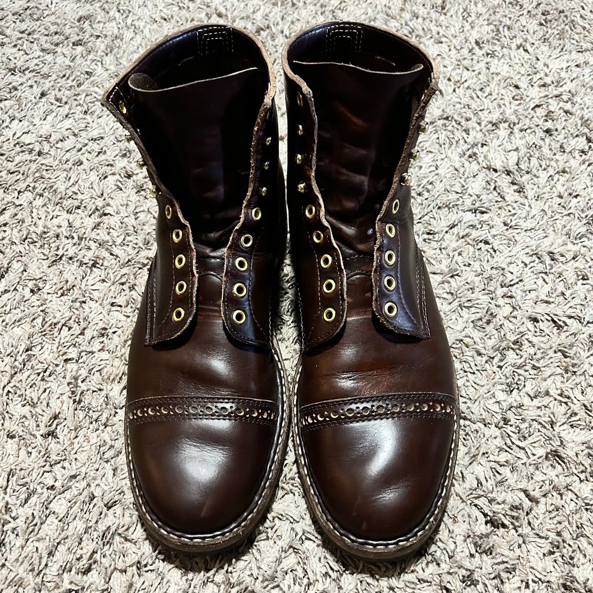 Photo by dyl on March 29, 2025 of the White's MP-Sherman Toe Cap in Horween Brown Chromexcel.