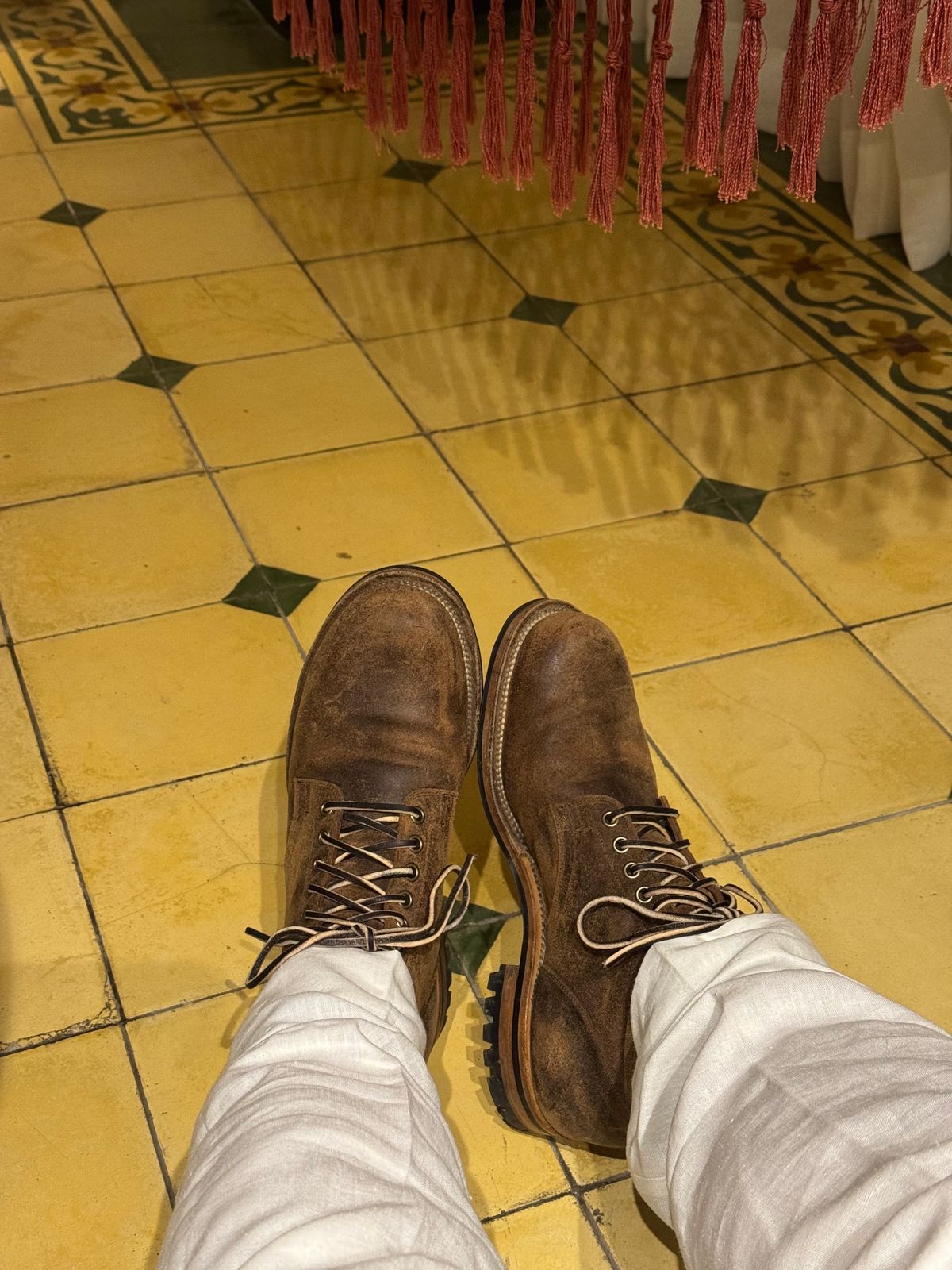 Photo by USMC_K9_VET on January 6, 2025 of the Viberg Service Boot in C.F. Stead Rawhide Waxy Commander.