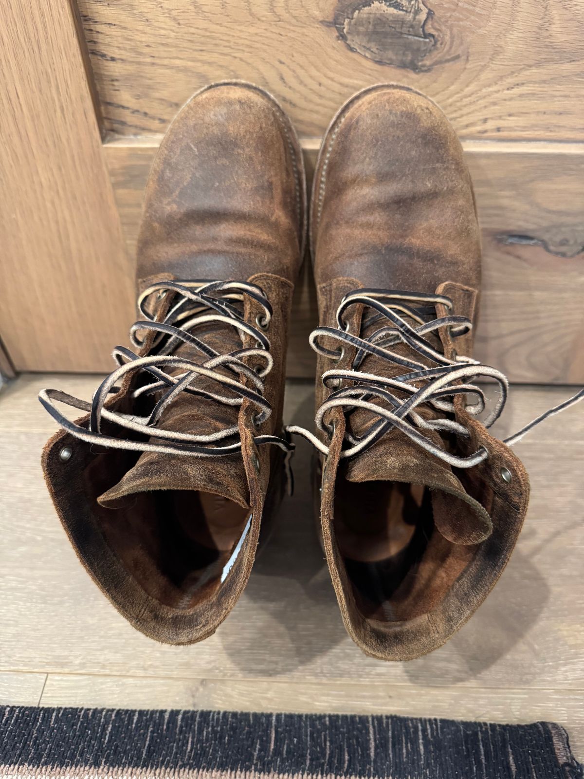 Photo by USMC_K9_VET on January 16, 2025 of the Viberg Service Boot in C.F. Stead Rawhide Waxy Commander.