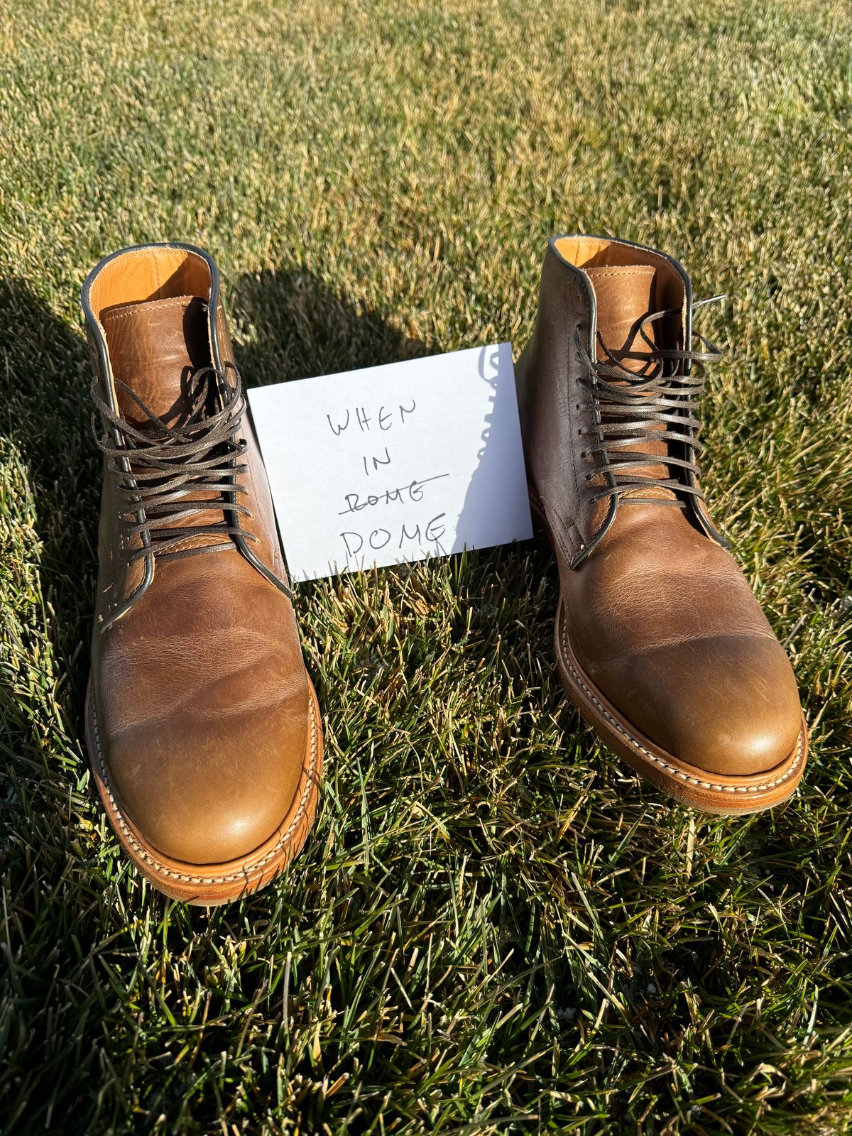 Photo by USMC_K9_VET on November 1, 2024 of the Viberg Service Boot in Camel Oiled Calf.