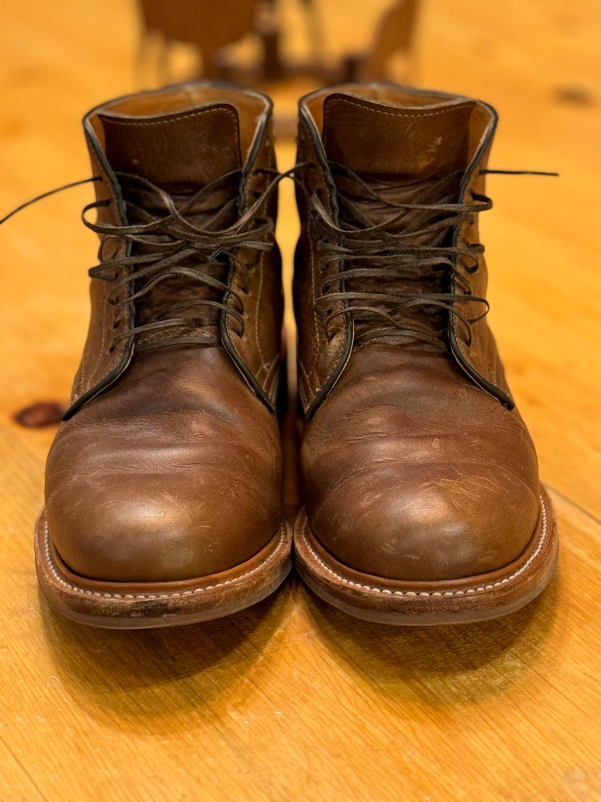 Photo by USMC_K9_VET on November 13, 2024 of the Viberg Service Boot in Camel Oiled Calf.