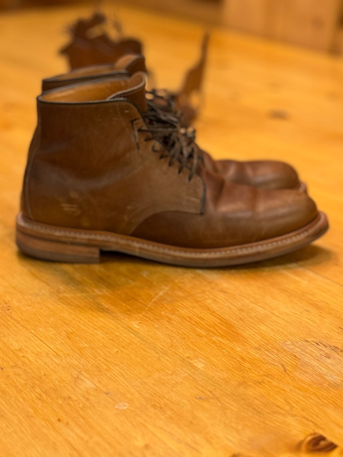 Photo by USMC_K9_VET on November 13, 2024 of the Viberg Service Boot in Camel Oiled Calf.