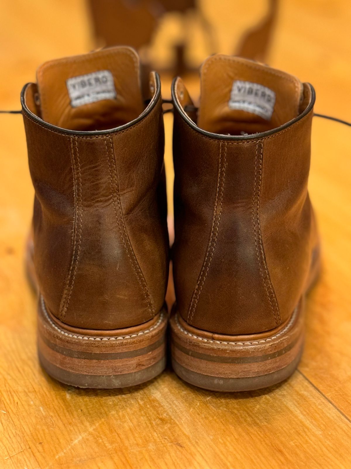 Photo by USMC_K9_VET on November 13, 2024 of the Viberg Service Boot in Camel Oiled Calf.