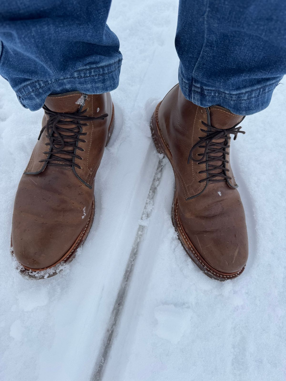 Photo by USMC_K9_VET on December 23, 2024 of the Viberg Service Boot in Camel Oiled Calf.