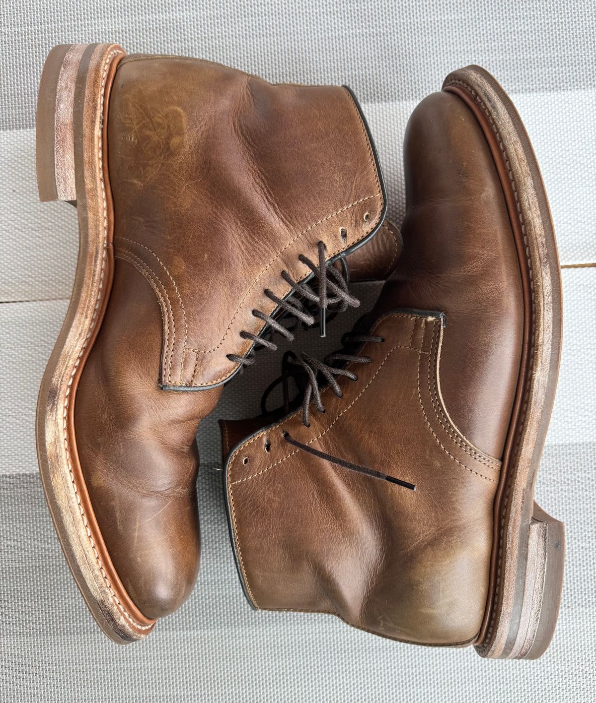 Photo by USMC_K9_VET on January 3, 2025 of the Viberg Service Boot in Camel Oiled Calf.