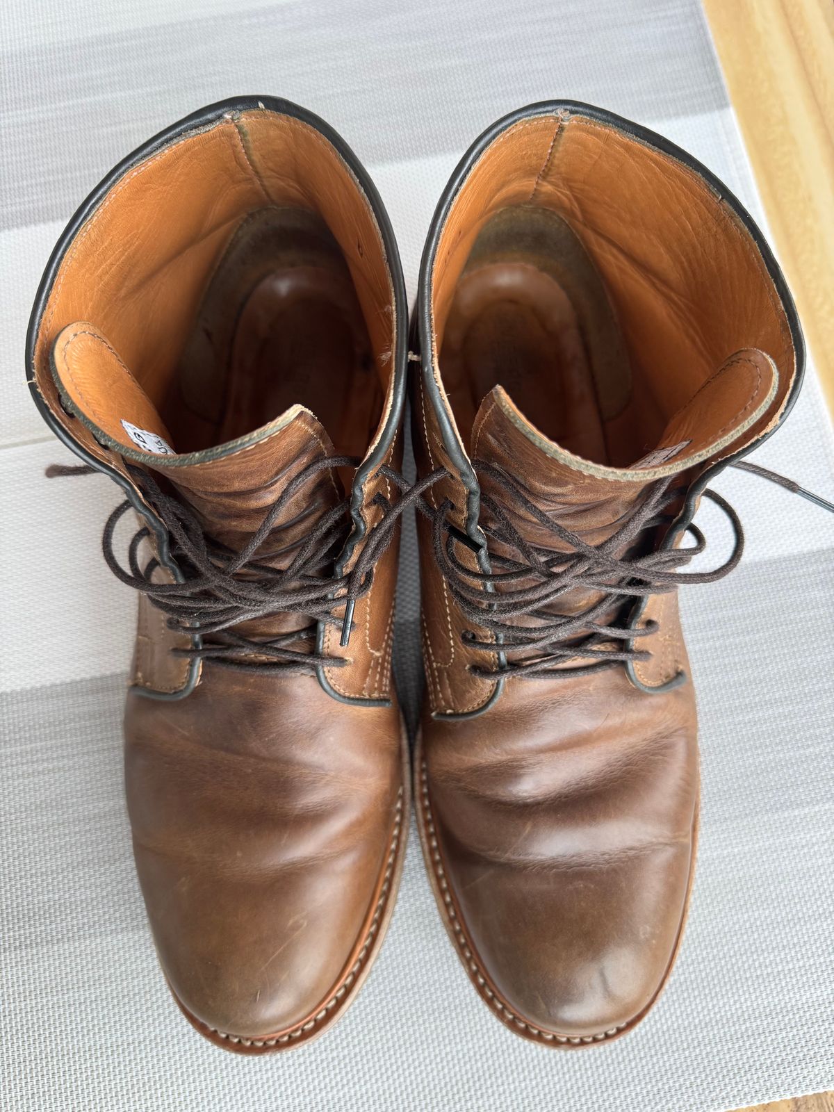Photo by USMC_K9_VET on January 3, 2025 of the Viberg Service Boot in Camel Oiled Calf.