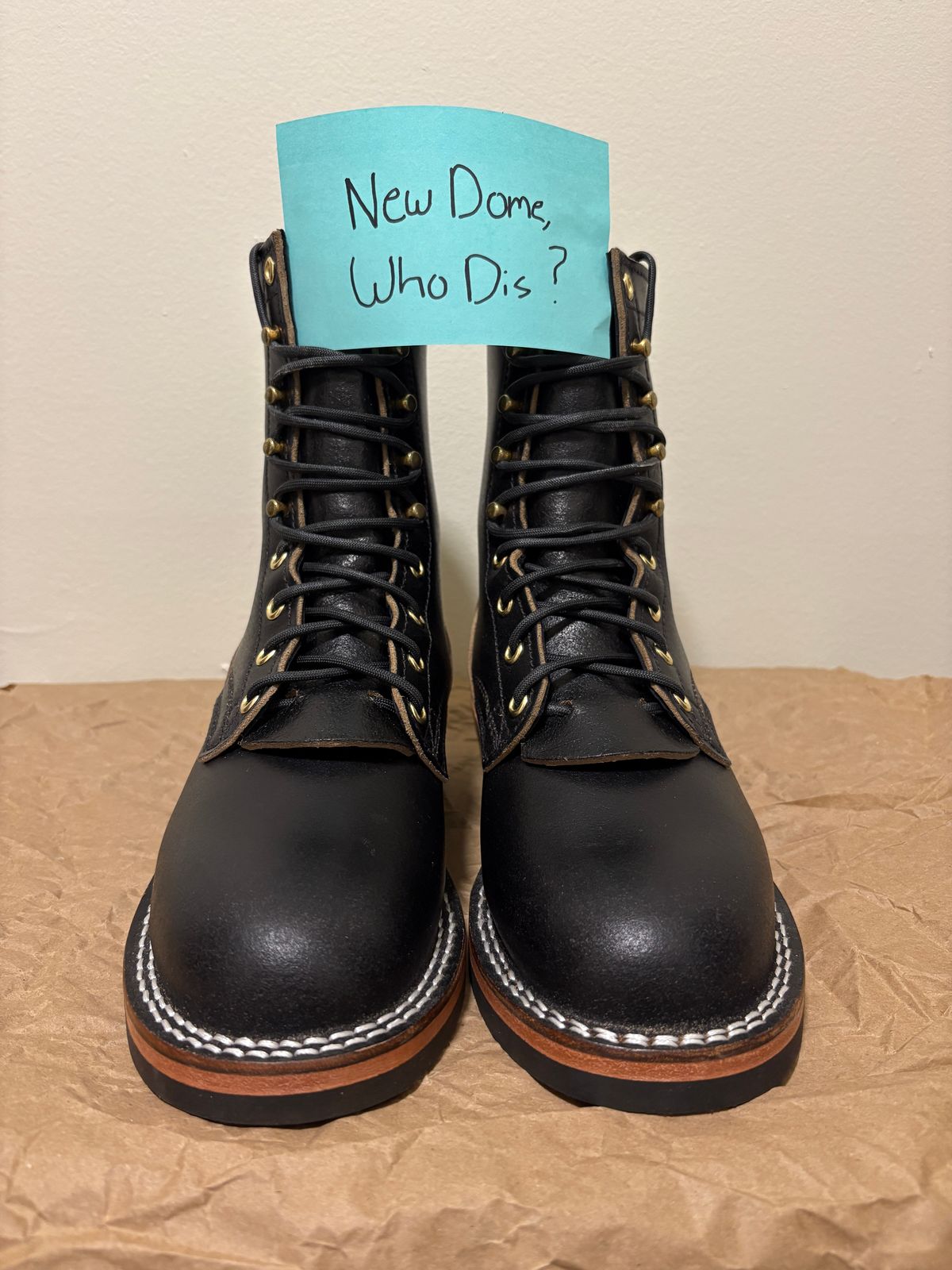 Photo by TastefulGent on October 1, 2025 of the Nicks MTO in Horween Black Waxed Flesh.
