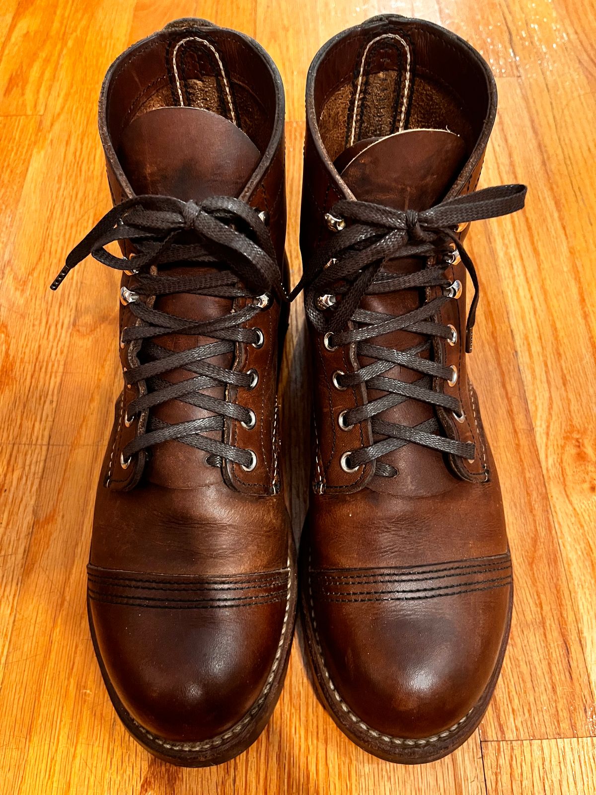 Photo by Kaz on May 17, 2025 of the Red Wing Iron Ranger in S.B. Foot Amber Harness.