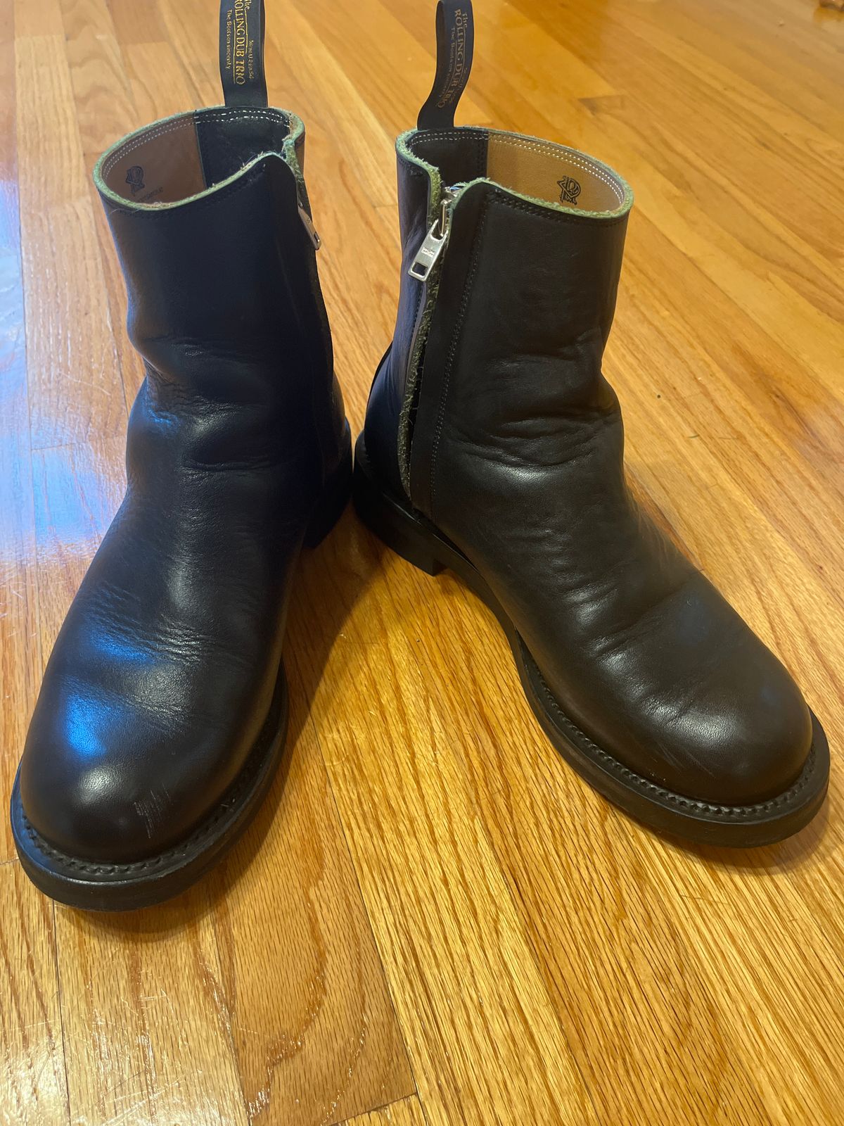 Photo by Kaz on August 3, 2025 of the Rolling Dub Trio Casper Boot in Green Teacore.